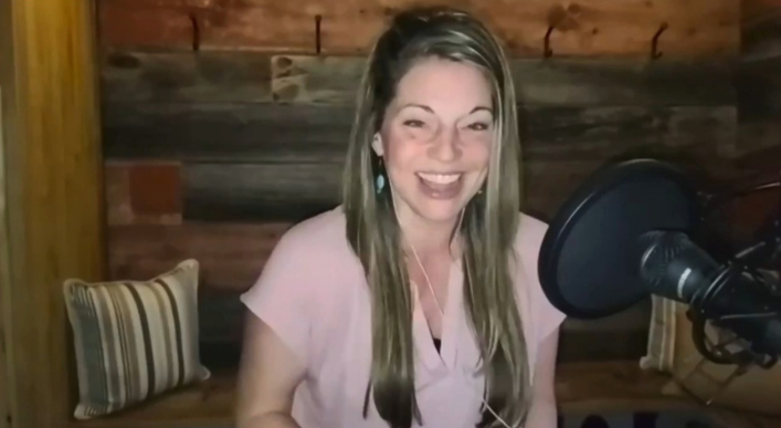 Cheryl recording podcast